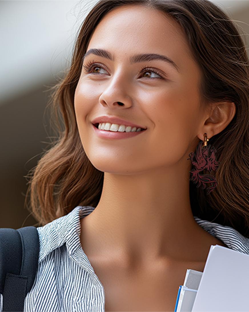 USC Chicken Earrings